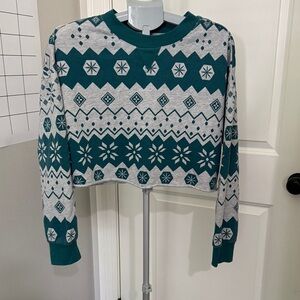 Colsie Teal and Gray sweatshirt Top